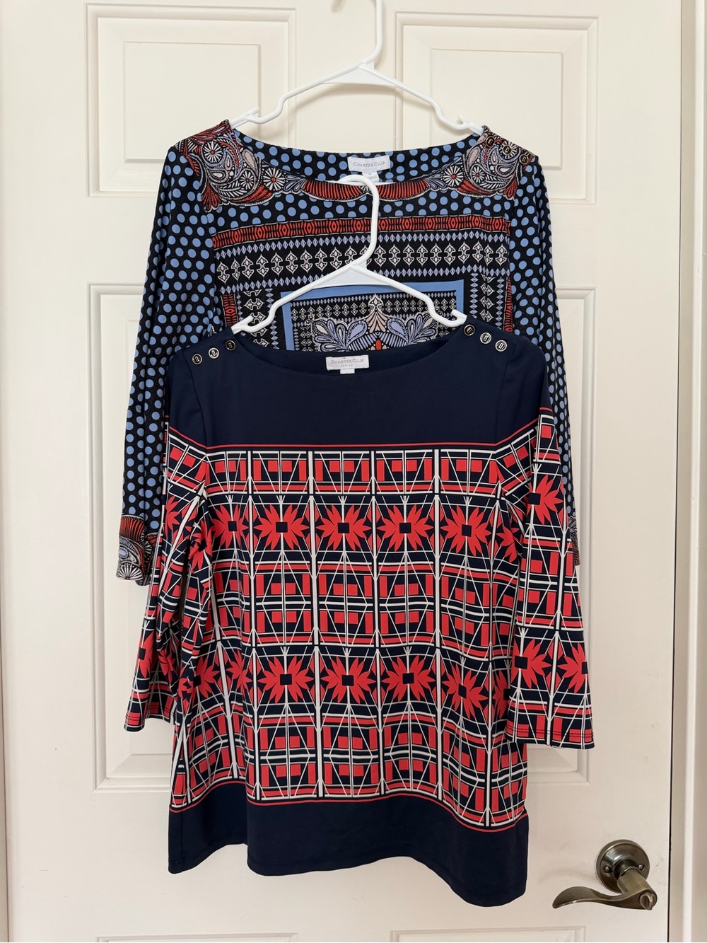 BUNDLE: (2) Women's Patterned Boatneck Top